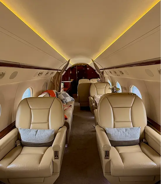 Private Jet Charter Inside View