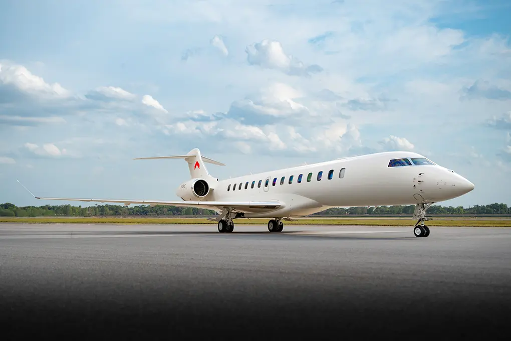 Private jet on the tarmac